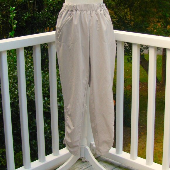 Coolibar UPF 50+ crop style capri pull on pants XS has pockets stretch luxury - Picture 1 of 6
